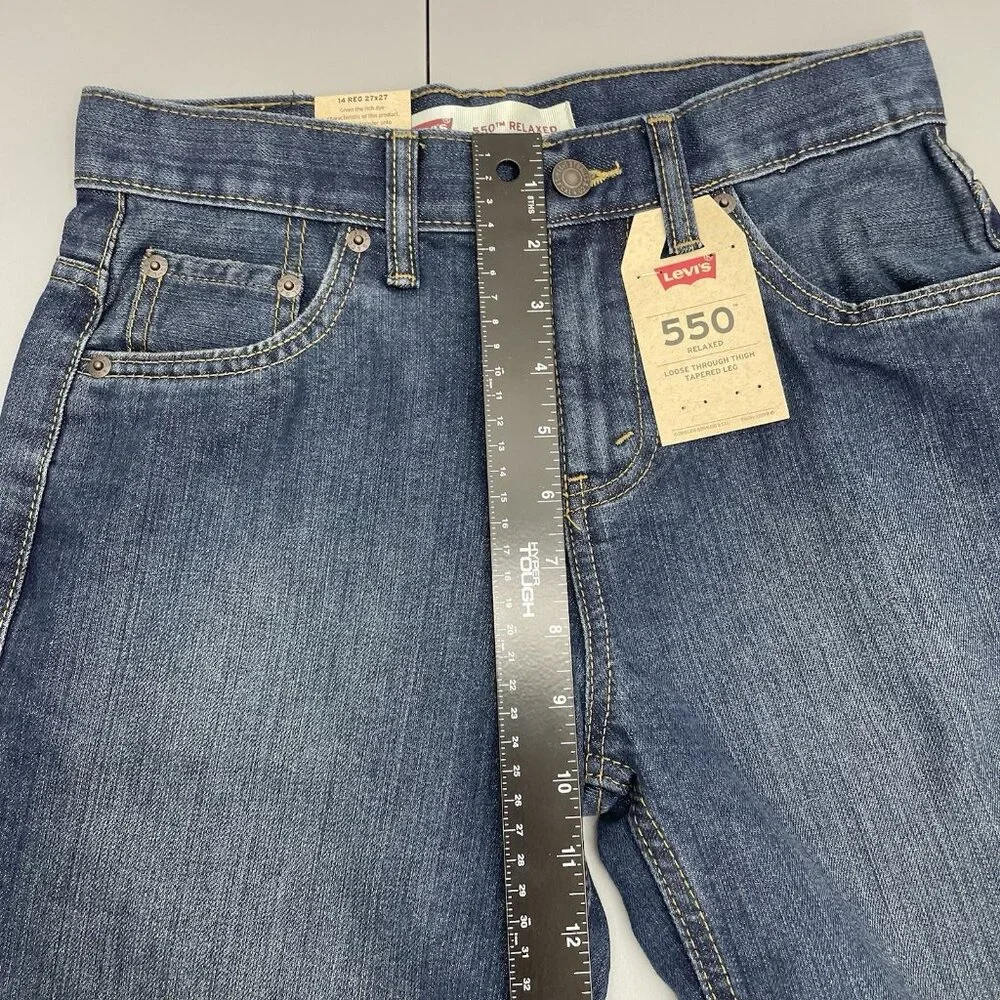 Levi’s 550 Jeans Relaxed Tapered Leg Denim Kids Youth‎ 14R 27x27